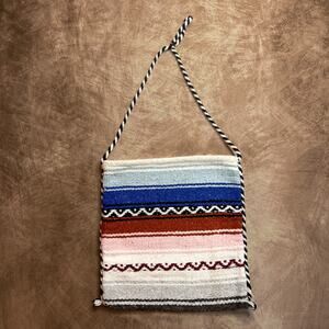 S.D.C. Baja Tote Bag Multicolor Mexican Tapestry Shoulder Purse Recycled Boho